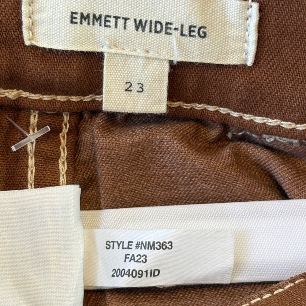 NWOT Madewell Jeans Womens Size 23 Emmett Wide-Leg Boho Dried Acorn Pants - Picture 7 of 12